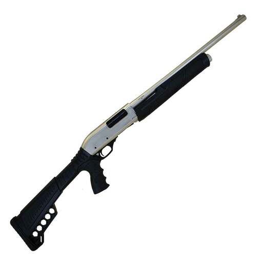 Citadel CDA Force with Fixed Pistol Grip Stock Silver Marinecote 12 Gauge 3in Pump Action Shotgun - 20in - Black image