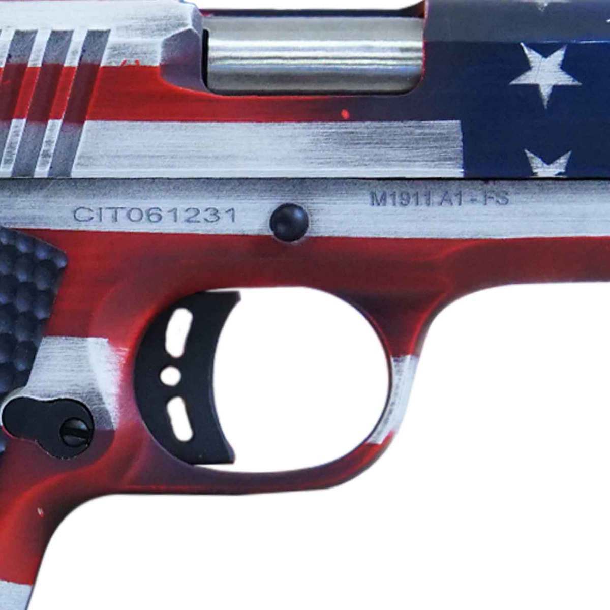 Citadel M-1911 With Ammo Can 45 Auto (ACP) 5in Red/White/Blue Pistol - 8+1 Rounds Citadel M-1911 With Ammo Can 45 Auto (ACP) 5in Red/White/Blue Pistol - 8+1 Rounds