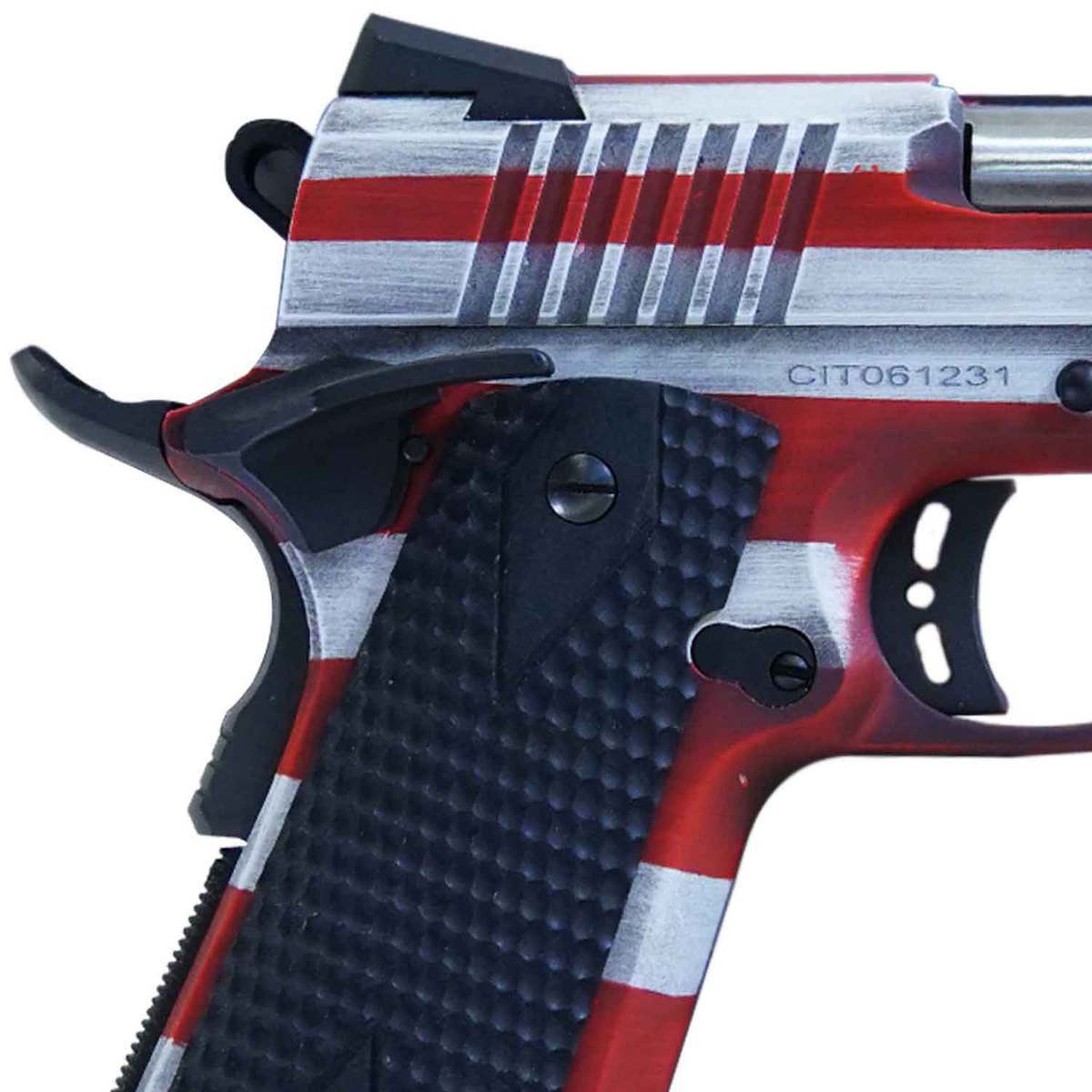 Citadel M-1911 With Ammo Can 45 Auto (ACP) 5in Red/White/Blue Pistol - 8+1 Rounds Citadel M-1911 With Ammo Can 45 Auto (ACP) 5in Red/White/Blue Pistol - 8+1 Rounds