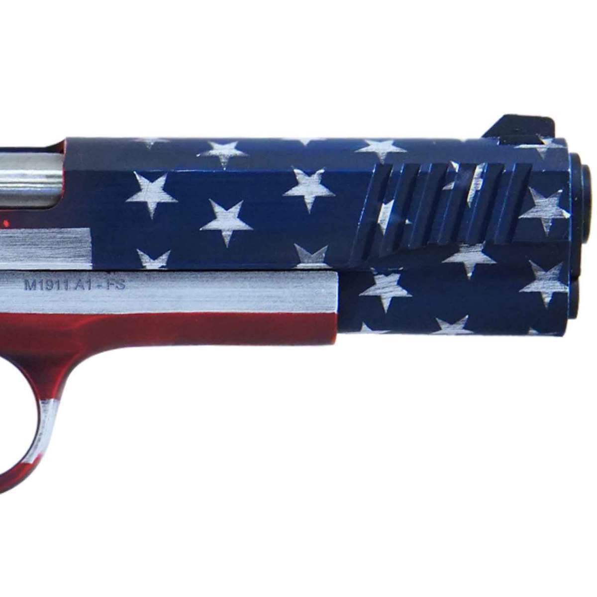 Citadel M-1911 With Ammo Can 45 Auto (ACP) 5in Red/White/Blue Pistol - 8+1 Rounds Citadel M-1911 With Ammo Can 45 Auto (ACP) 5in Red/White/Blue Pistol - 8+1 Rounds
