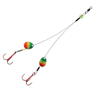 Clam Bigtooth Ice Fishing Rig - Fire Tiger Holo,