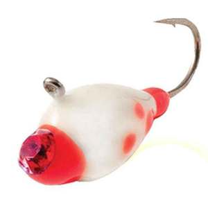 Clam Dave Genz Epoxy Drop Jig Ice Fishing Jig - White Orange Glow Spot, 1/16oz Clam Dave Genz Epoxy Drop Jig Ice Fishing Jig - White Orange Glow Spot, 1/16oz