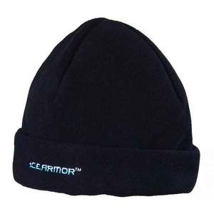 Clam IceArmor Fleece Toque Beanie Ice Fishing Hat - Black, One Size Fits Most