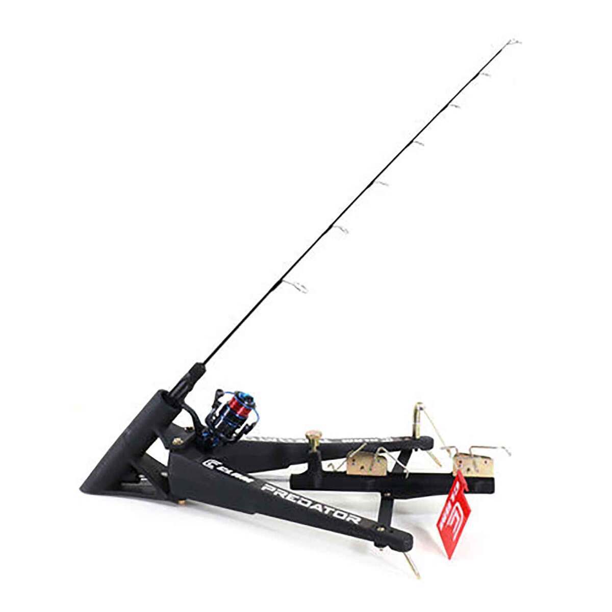 Clam Predator Ice Fishing Tip-Up - Black, Adjustable - Black Clam Predator Ice Fishing Tip-Up - Black, Adjustable - Black