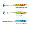 Clam Speed Spoon Ice Fishing Spoon - Glow Chartreuse Tiger, 1/8oz - Glow Chartreuse Tiger 8