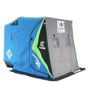 Clam Voyager XT Thermal Flip Ice Fishing Shelter - Ice Team