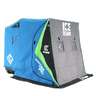 Clam Voyager XT Thermal Flip Ice Fishing Shelter - Ice Team - Blue/Gray