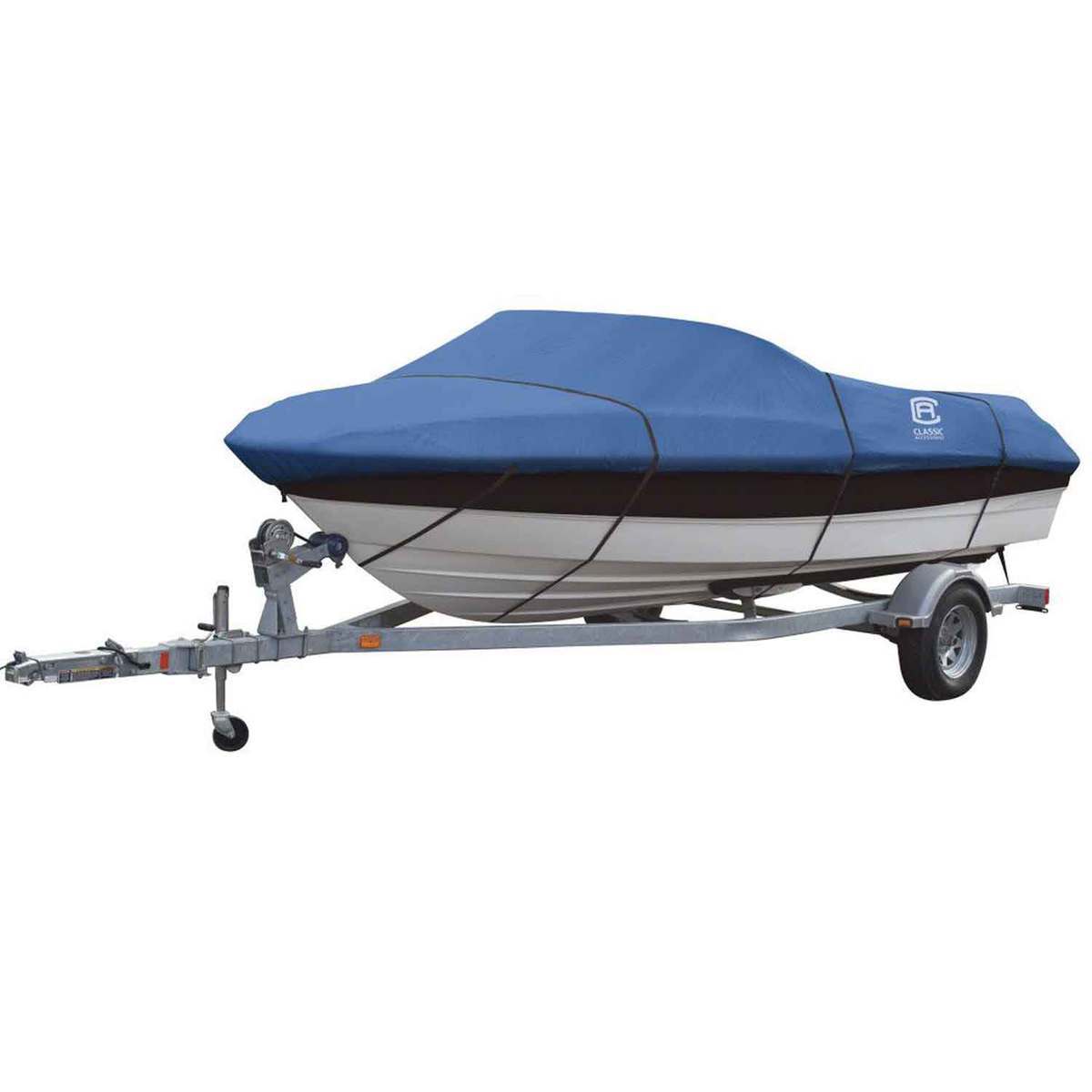 Classic Accesories Stellex All Seasons Trailerable Boat Cover - 22ft - 24ft L x 116in W - Blue Classic Accesories Stellex All Seasons Trailerable Boat Cover - 22ft - 24ft L x 116in W - Blue