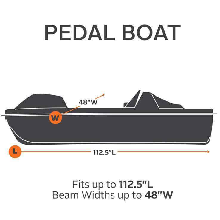 Classic Accessories Pedal Boat Cover - Fits pedal boats 112.5in L x 65in W Classic Accessories Pedal Boat Cover - Fits pedal boats 112.5in L x 65in W
