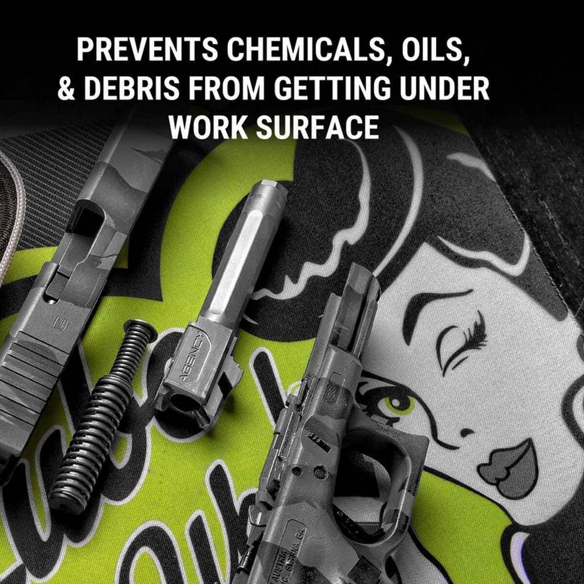 Gun Mat Color Clean Technologies 11in x 17in Multi-Color Rubber Pistol Gun Cleaning ...