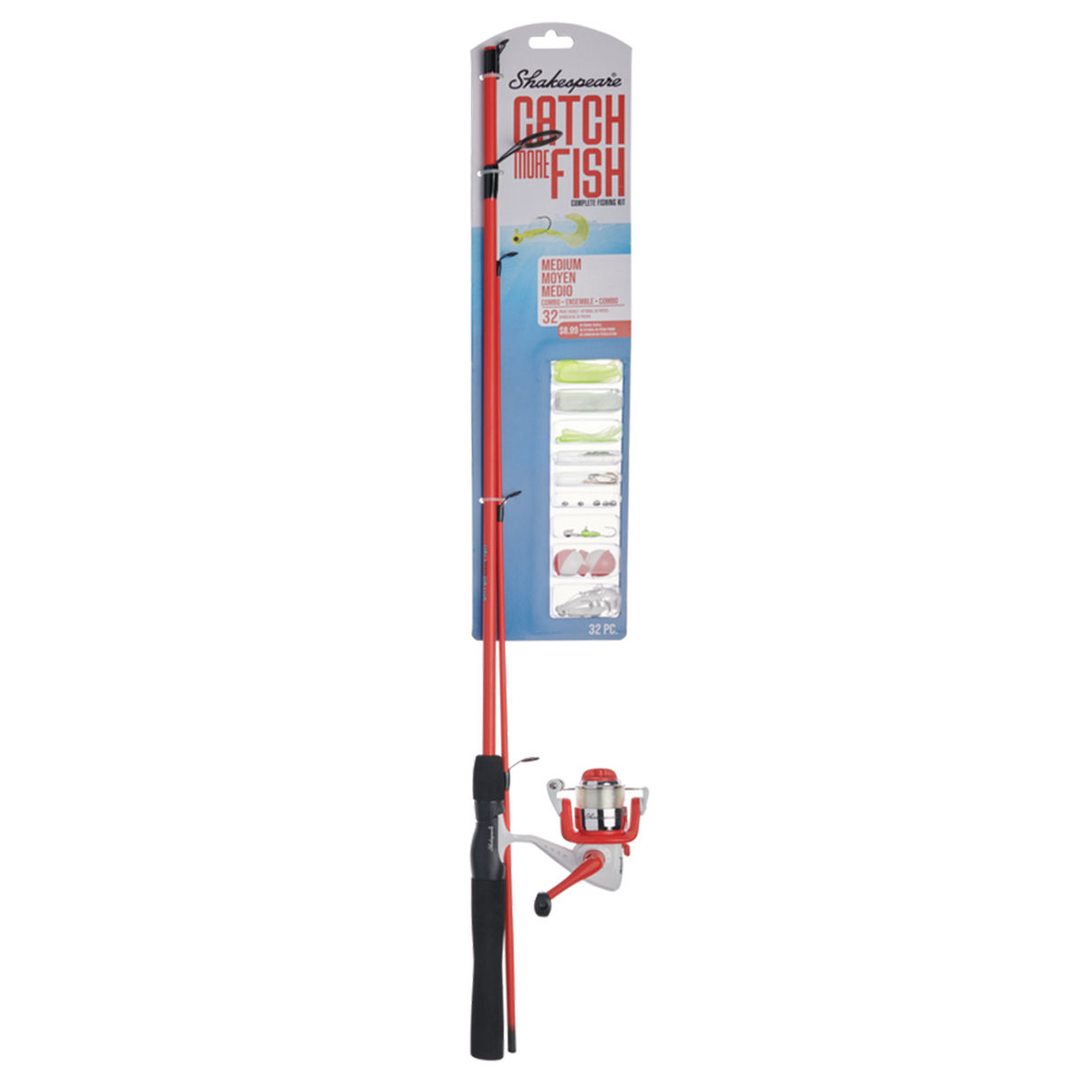 Shakespeare Catch More Fish Spinning Combo - 5ft 6in, Medium Power, 2pc - 30 Shakespeare Catch More Fish Spinning Combo - 5ft 6in, Medium Power, 2pc - 30