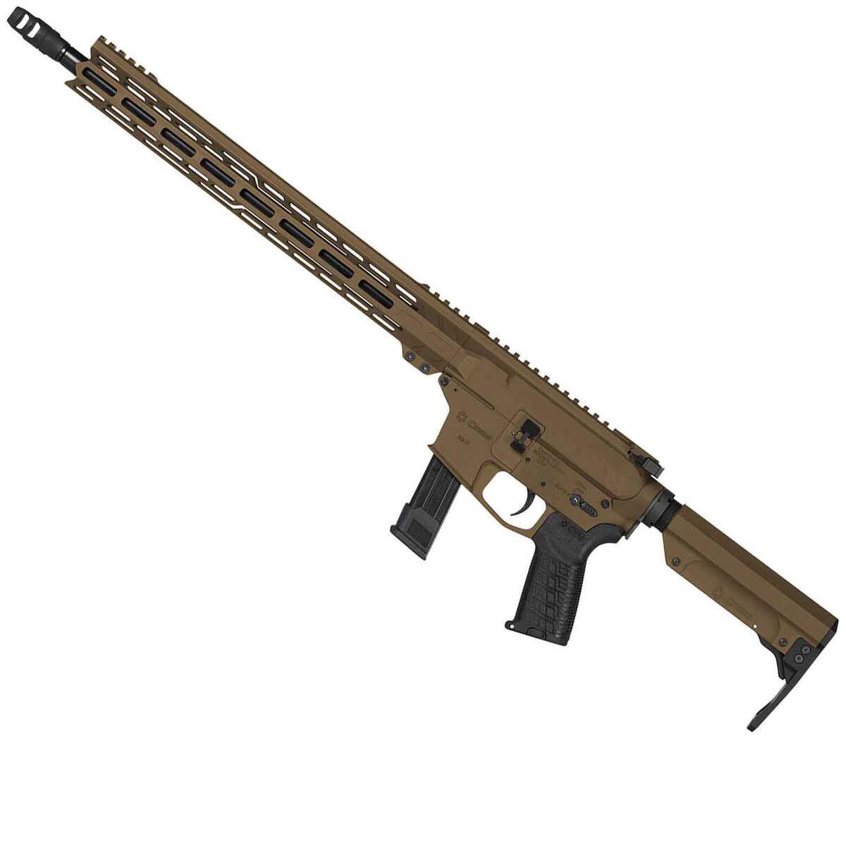 CMMG Resolute 9mm Luger 16.1in Midnight Bronze Cerakote Semi Automatic Modern Sporting Rifle - 21+1 Rounds - Tan CMMG Resolute 9mm Luger 16.1in Midnight Bronze Cerakote Semi Automatic Modern Sporting Rifle - 21+1 Rounds - Tan