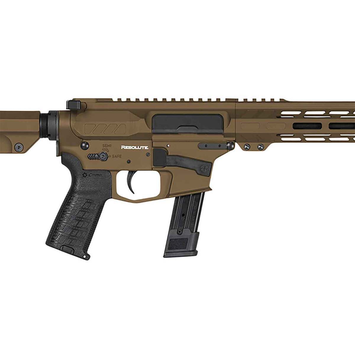 CMMG Resolute 9mm Luger 16.1in Midnight Bronze Cerakote Semi Automatic Modern Sporting Rifle - 21+1 Rounds - Tan CMMG Resolute 9mm Luger 16.1in Midnight Bronze Cerakote Semi Automatic Modern Sporting Rifle - 21+1 Rounds - Tan