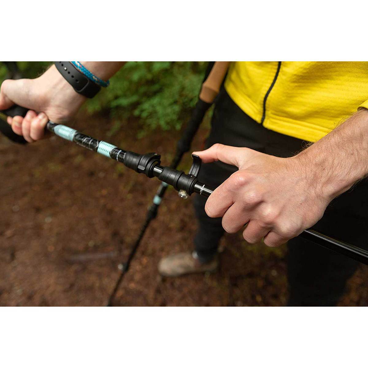 Cascade Mountain Aluminum Quick Lock Trekking Pole with Cork Grip - Light Blue Cascade Mountain Aluminum Quick Lock Trekking Pole with Cork Grip - Light Blue