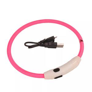 Coastal Pet Products USB Light-Up Dog Collar - Pink - 24in