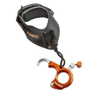 Cobra Archery Harvester Lanyard And 4th Finger Wrist Release Package - Orange Cobra Archery Harvester Lanyard And 4th Finger Wrist Release Package - Orange