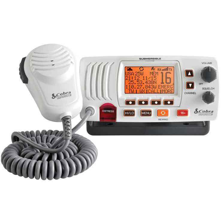Cobra MR F45-D Fixed Mount VHF Marine Radio - 25 Watt VHF, Submersible Cobra MR F45-D Fixed Mount VHF Marine Radio - 25 Watt VHF, Submersible