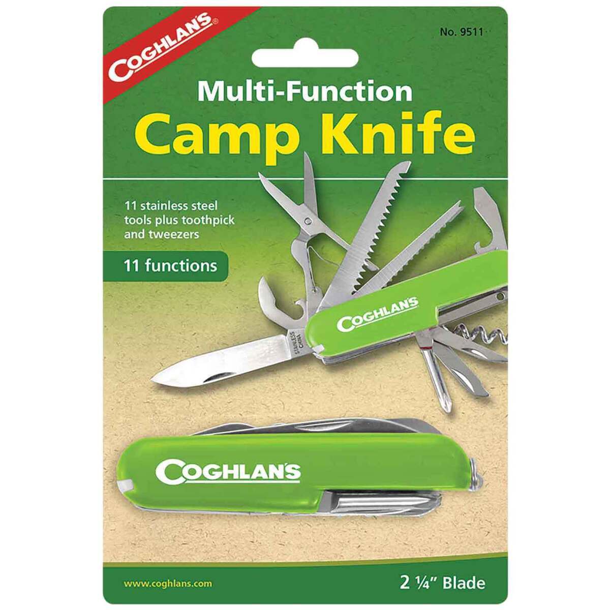 Coghlan's Camp Knife Multi-Tool - Green Coghlan's Camp Knife Multi-Tool - Green