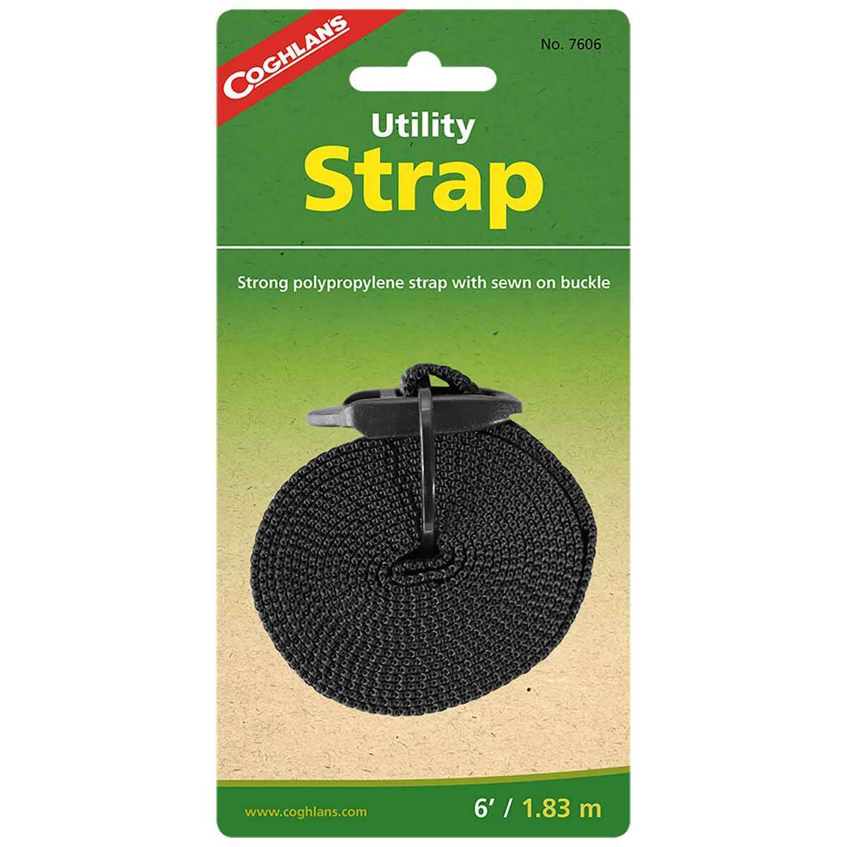 Coghlan's Utility Strap - 6ft - Black Coghlan's Utility Strap - 6ft - Black