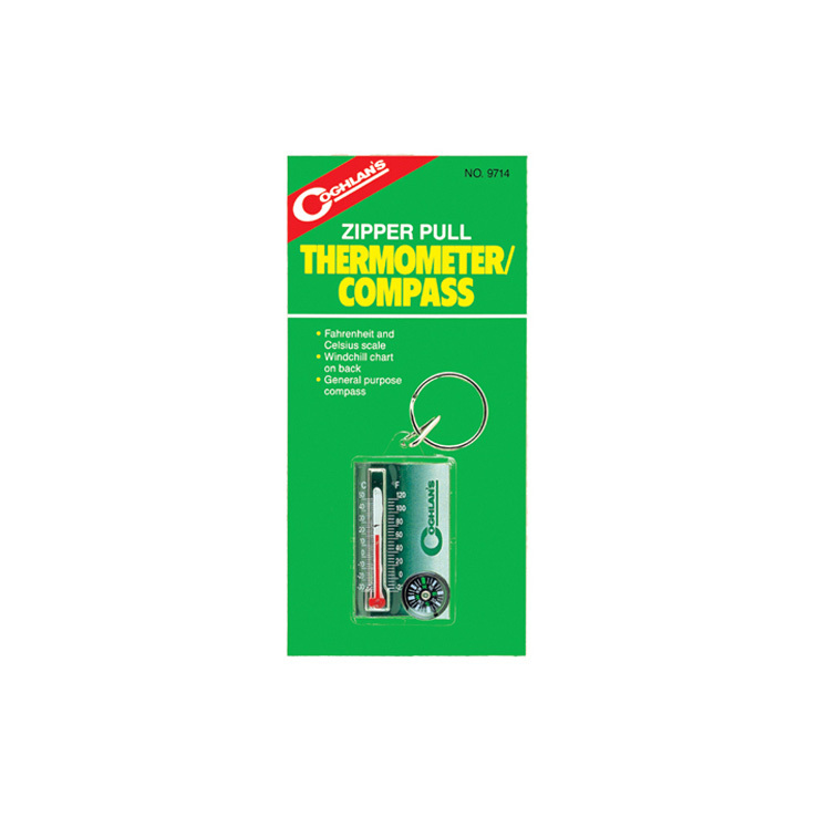 Coghlan's Zipper Pull Thermometer w/Compass Coghlan's Zipper Pull Thermometer w/Compass