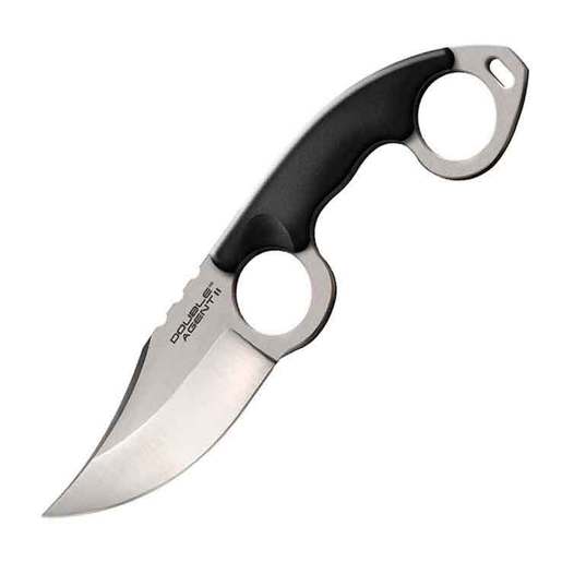 Cold Steel Double Agent II 3 inch Plain Edge Fixed Blade Knife - Black