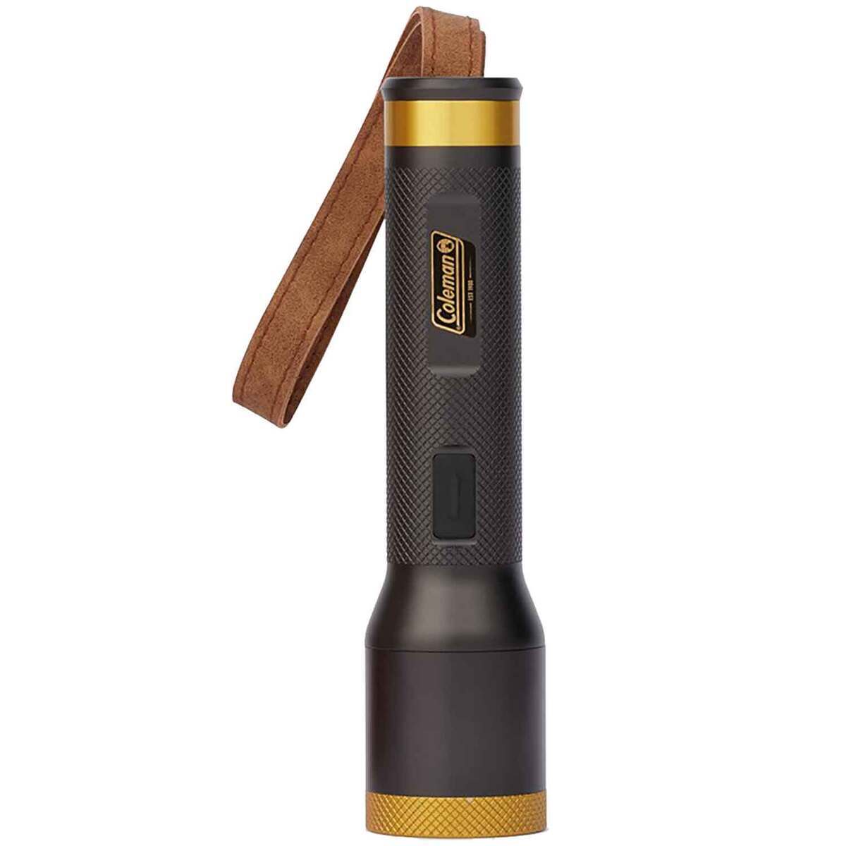 coleman rechargeable flashlight LED with Enhanced Battery Protection, Water-Resistant, Batteries Last up to 25% Longer Than Other Flashlights, Great for Camping, Runs up to 2.5 hours on high Coleman 1900 Collection 200 Lumen
