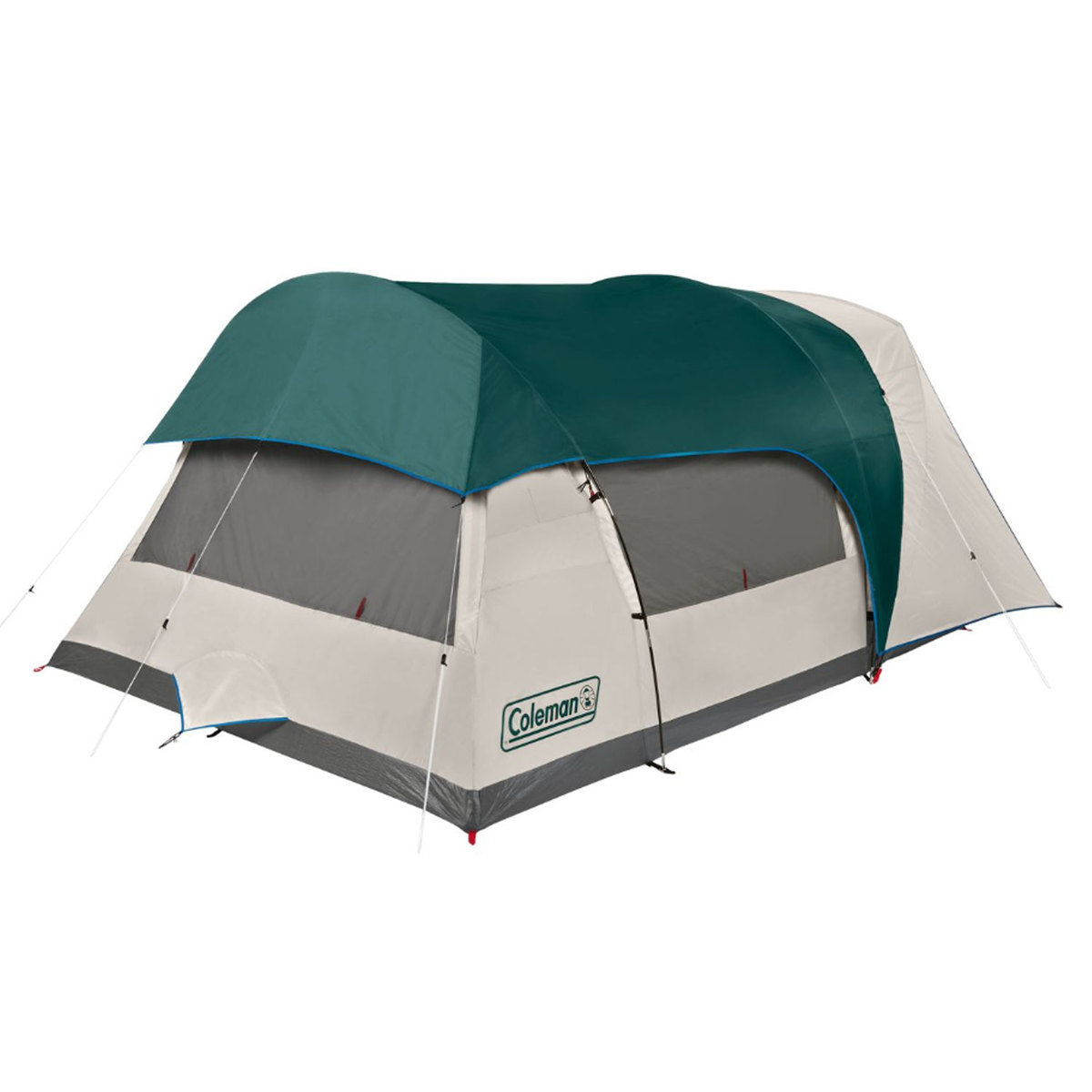 Colman 6-Person Cabin Tent with Screened Porch - Evergreen - Evergreen Colman 6-Person Cabin Tent with Screened Porch - Evergreen - Evergreen