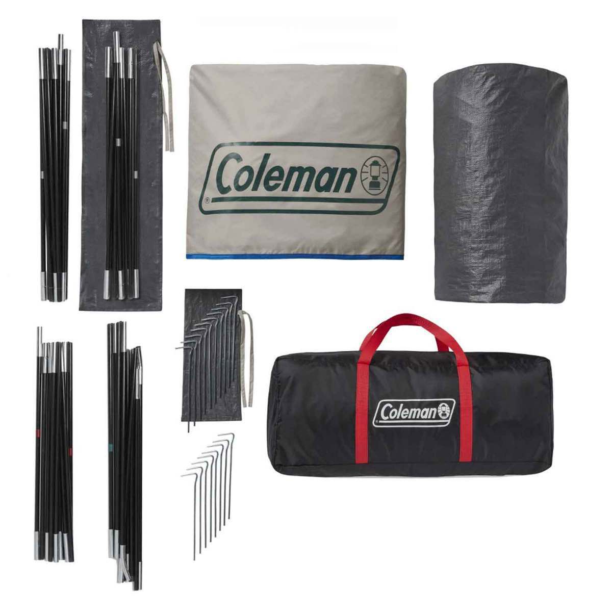Colman 6-Person Cabin Tent with Screened Porch - Evergreen - Evergreen Colman 6-Person Cabin Tent with Screened Porch - Evergreen - Evergreen
