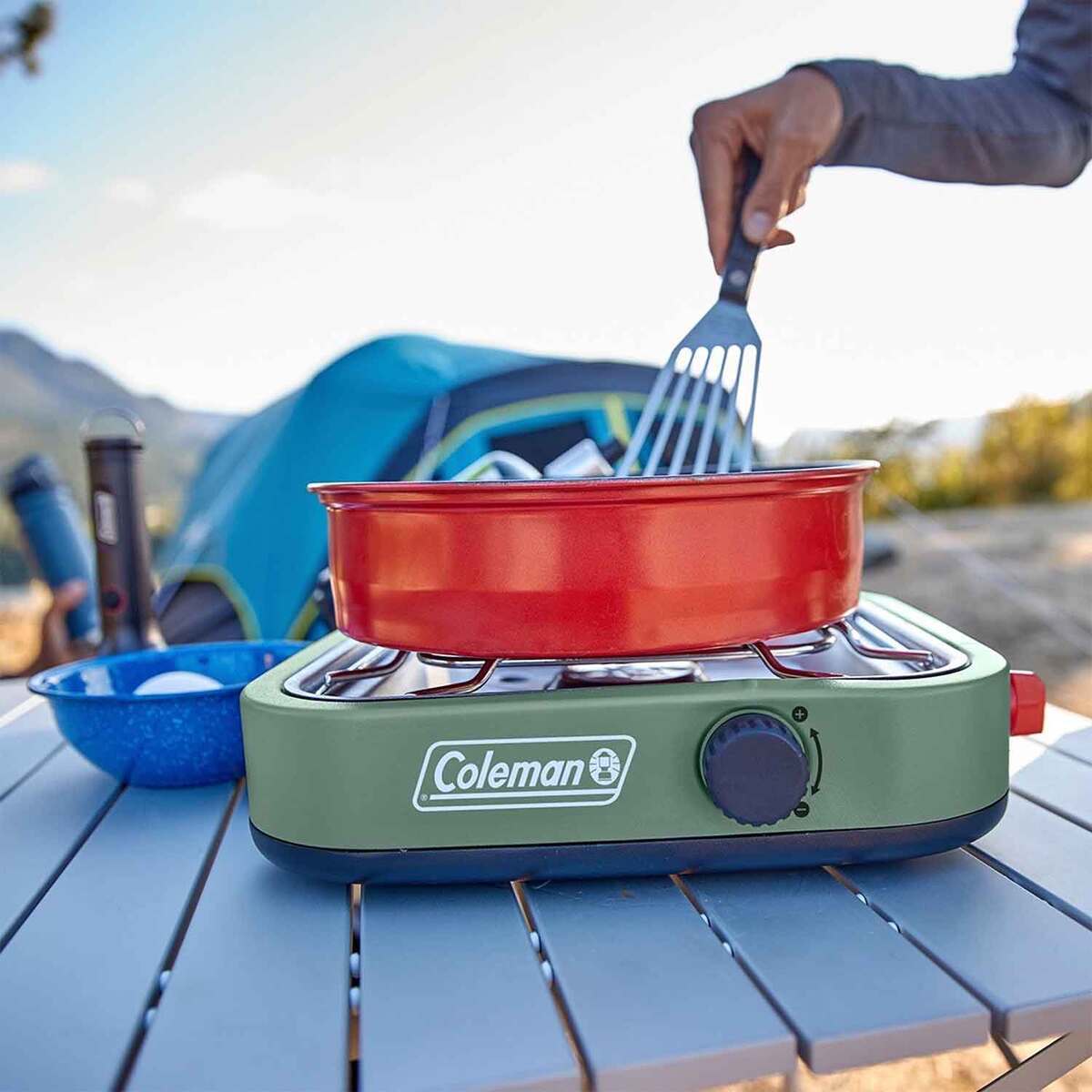 Coleman Cascade 18 1 Burner Camping Stove - Green - Green Coleman Cascade 18 1 Burner Camping Stove - Green - Green
