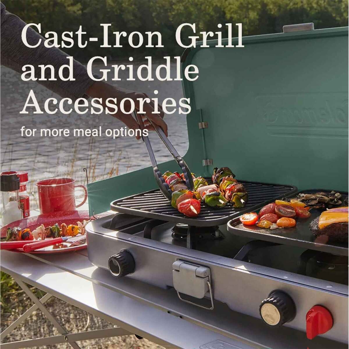 Coleman Cascade 3-in-1 Camping Stove 2 Burner Stove - Green - Green Coleman Cascade 3-in-1 Camping Stove 2 Burner Stove - Green - Green