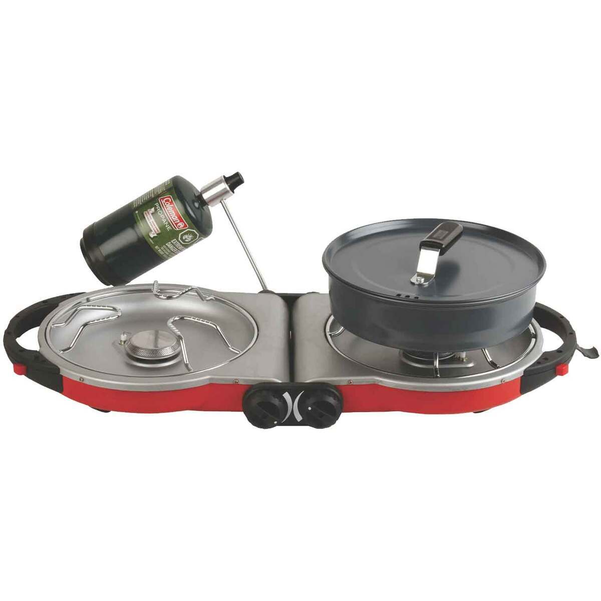 Coleman Fold N Go Propane Stove 2 Burner Stove - Red - Red Coleman Fold N Go Propane Stove 2 Burner Stove - Red - Red