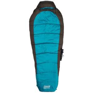 Coleman OneSource Heated 32 Degree Regular Mummy Sleeping Bag - Black/Caribbean Blue Coleman OneSource Heated 32 Degree Regular Mummy Sleeping Bag - Black/Caribbean Blue