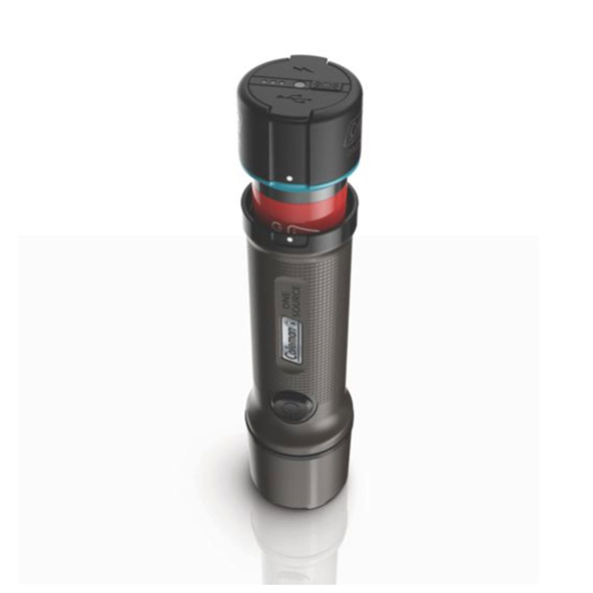 Coleman OneSource LED Mid Size Flashlight & Rechargeable Lithium-Ion Battery - Black Coleman OneSource LED Mid Size Flashlight & Rechargeable Lithium-Ion Battery - Black