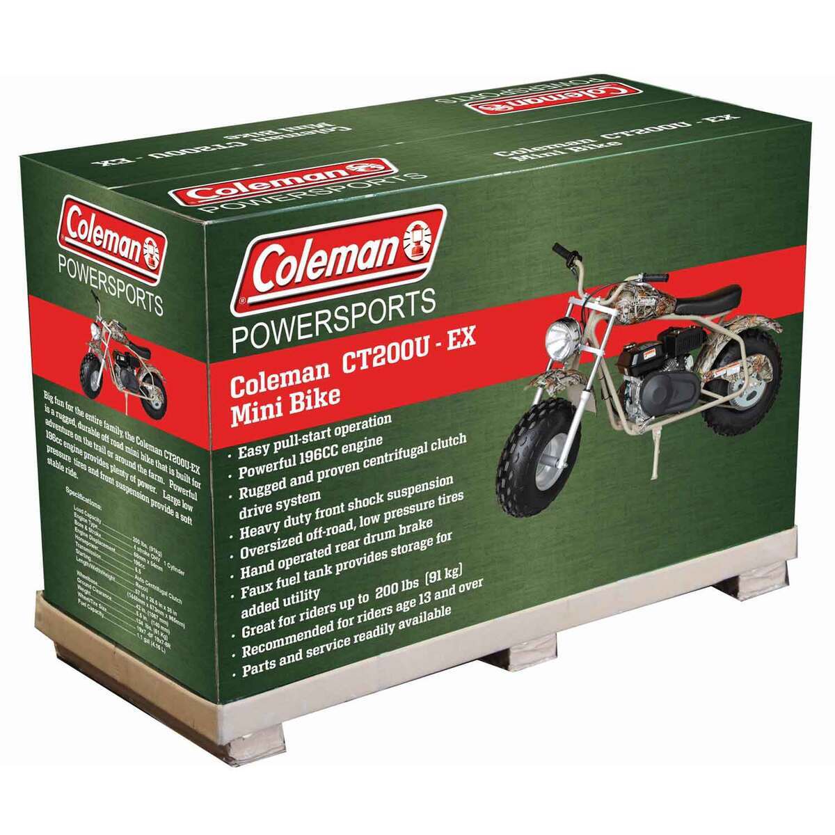 Coleman Powersports CT200U-EX Mini Bike - Camo - Camo Coleman Powersports CT200U-EX Mini Bike - Camo - Camo