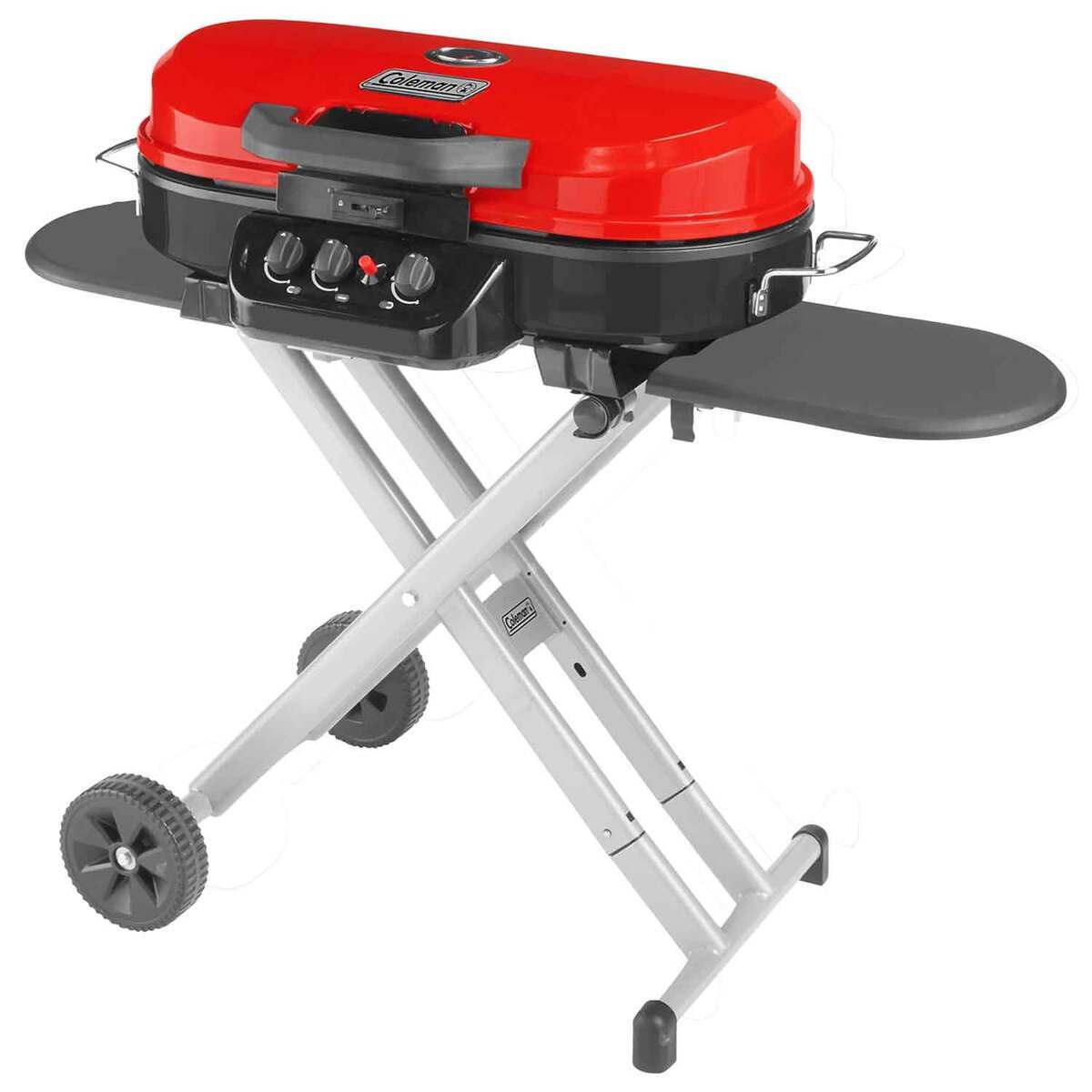 Coleman RoadTrip 285 Portable Stand-Up Propane 3 Burner Grill - Red - Red Coleman RoadTrip 285 Portable Stand-Up Propane 3 Burner Grill - Red - Red