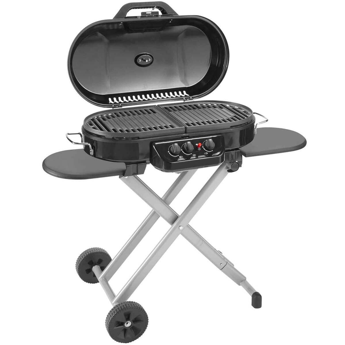 Coleman RoadTrip 285 Portable Stand-Up Propane 3 Burner Grill - Red - Red Coleman RoadTrip 285 Portable Stand-Up Propane 3 Burner Grill - Red - Red