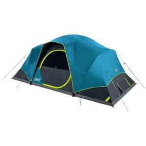 Coleman Skydome 10-Person Camping Tent with Dark Room - Blue