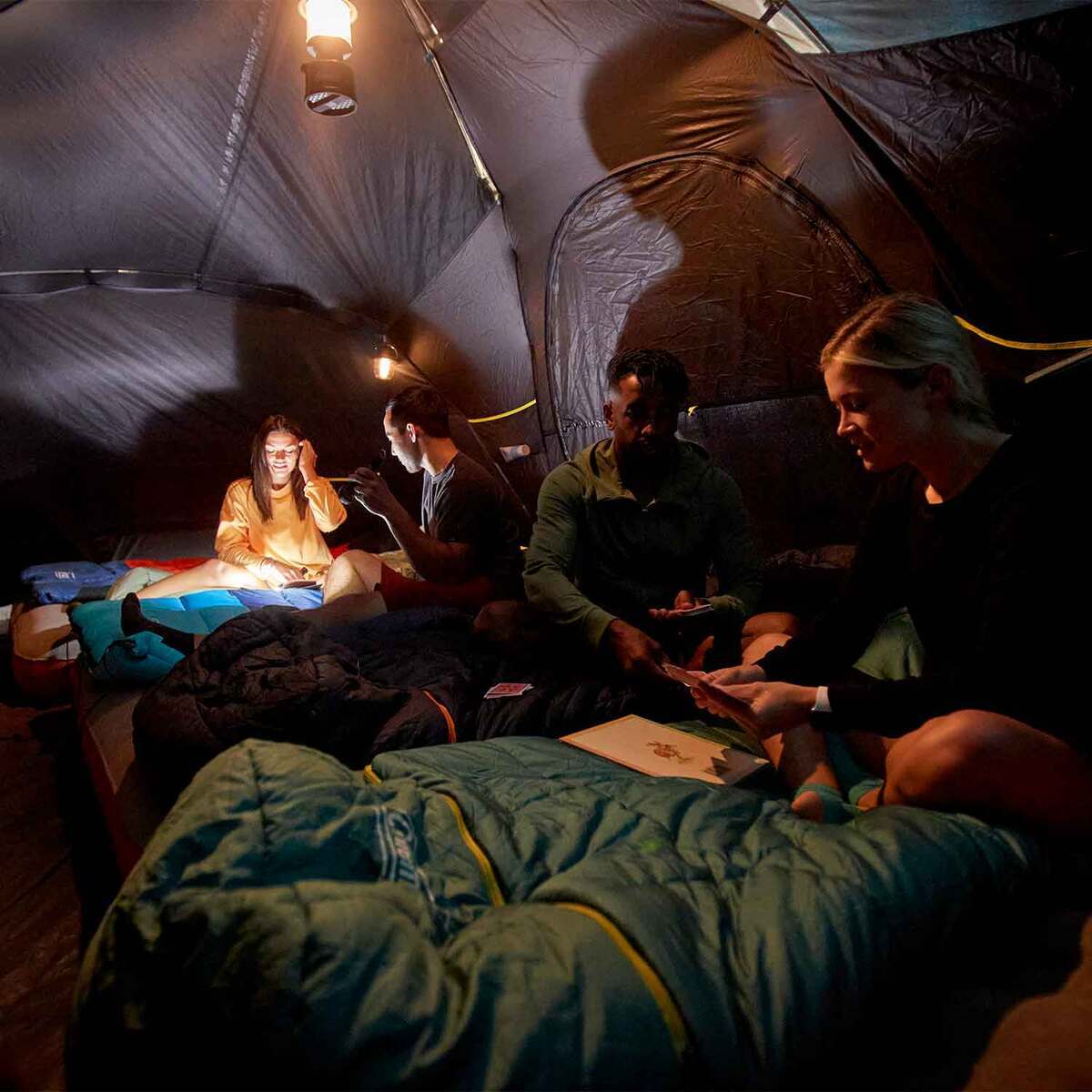 Coleman Skydome 10-Person Camping Tent with Dark Room - Blue - Blue Coleman Skydome 10-Person Camping Tent with Dark Room - Blue - Blue