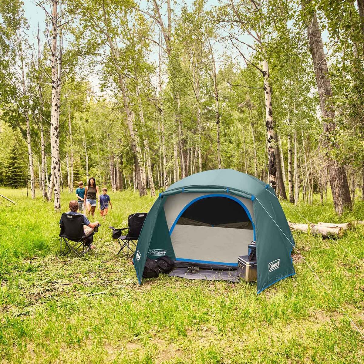 Coleman Skydome 6-Person Camping Tent with Full Fly Vestibule - Evergreen - Evergreen Coleman Skydome 6-Person Camping Tent with Full Fly Vestibule - Evergreen - Evergreen