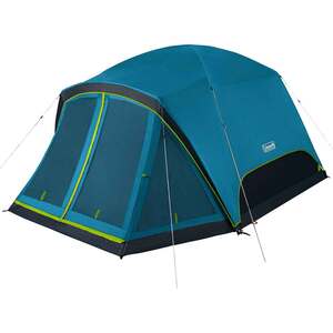 Coleman Skydome 6-Person Screen Room Camping Tent with Dark Room - Navy Blue