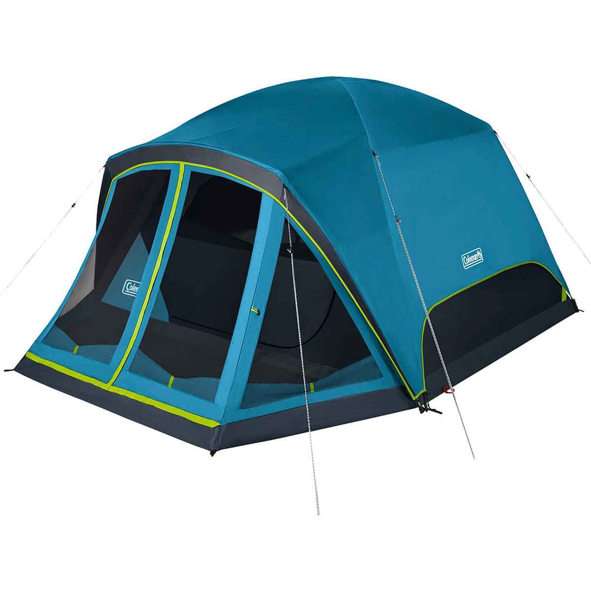 Coleman Skydome 6 Person Screen Room Camping Tent With Dark Room Navy Coleman skydome 6 person screen room camping tent with dark room navy