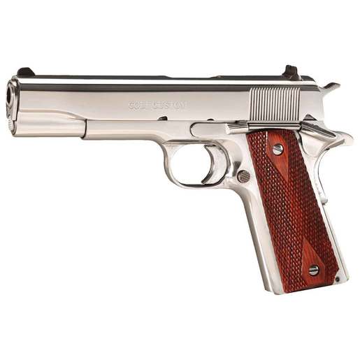 Colt 1991 Government 38 Super Auto 5in High Polish Stainless Steel Pistol - 9+1 Rounds - Gray image