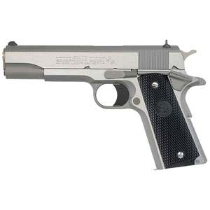 Colt 1991 Government 38 Super Auto 5in Brushed Stainless Pistol - 9+1 Rounds