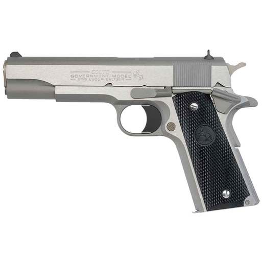 Colt 1991 Government 38 Super Auto 5in Brushed Stainless Pistol - 9+1 Rounds - Gray - Colt