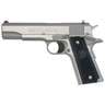 Colt 1991 Government 38 Super Auto 5in Brushed Stainless Pistol - 9+1 Rounds - Gray