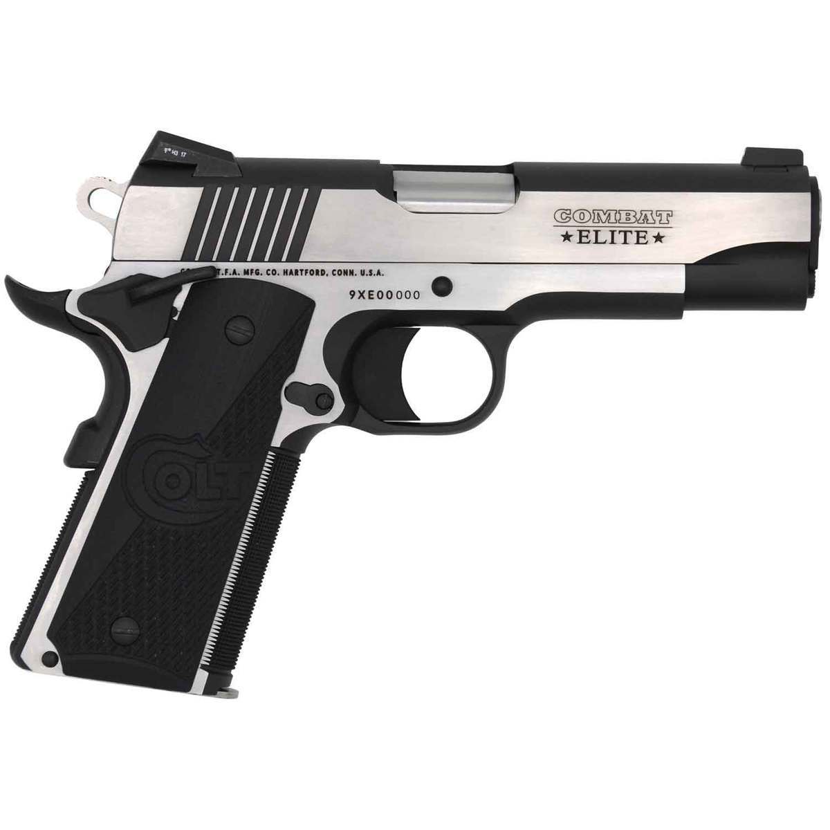 Colt Combat Elite Commander 9mm Luger 4.25in Stainless/Black Pistol - 8+1 Rounds Colt Combat Elite Commander 9mm Luger 4.25in Stainless/Black Pistol - 8+1 Rounds