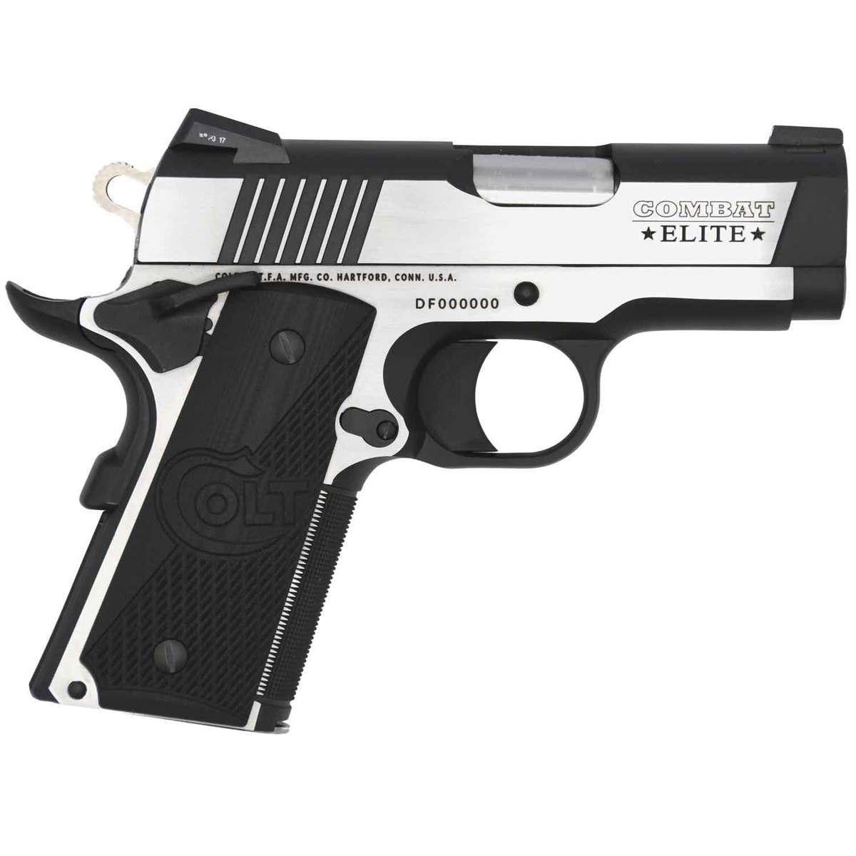 Colt Combat Elite Defender 45 Auto (ACP) 3in Two-Tone Stainless Pistol - 7+1 Rounds Colt Combat Elite Defender 45 Auto (ACP) 3in Two-Tone Stainless Pistol - 7+1 Rounds
