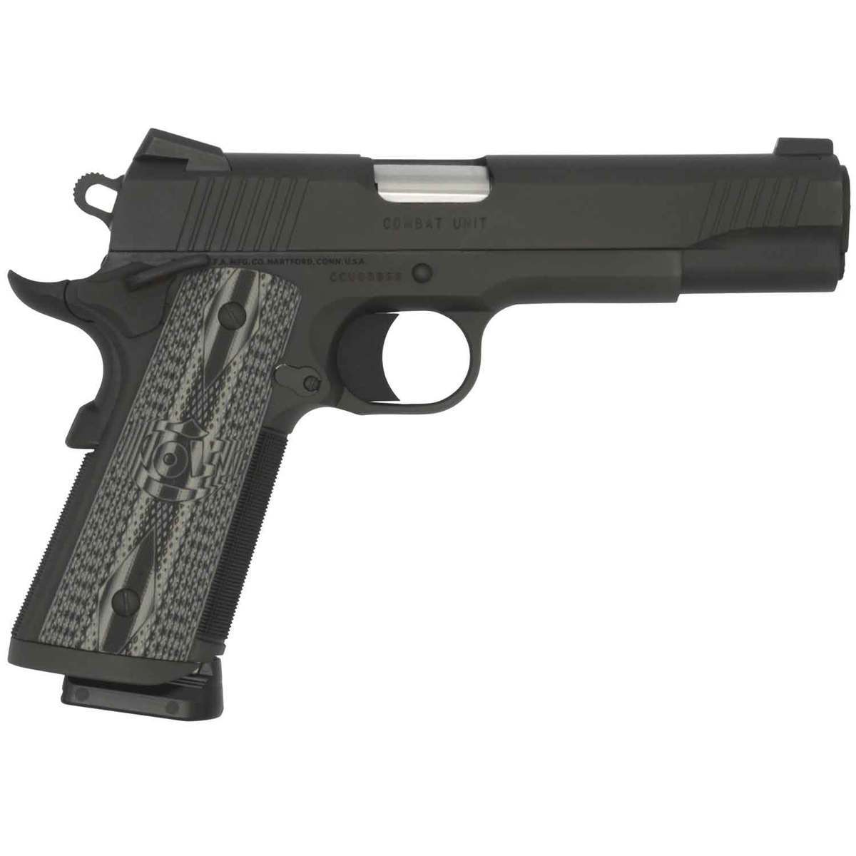 Colt Combat Unit Government 45 Auto (ACP) 5in Black Pistol - 8+1 Rounds Colt Combat Unit Government 45 Auto (ACP) 5in Black Pistol - 8+1 Rounds