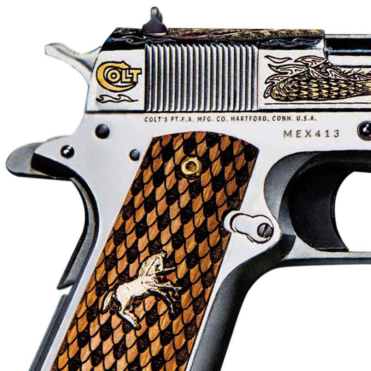 Colt Dragon 38 Super Auto 5in Stainless/Orange Pistol - 9+1 Rounds - Stainess/Orange Colt Dragon 38 Super Auto 5in Stainless/Orange Pistol - 9+1 Rounds - Stainess/Orange