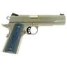 Colt Enhanced Competition Series 45 Auto (ACP) 5in Brushed Stainless Pistol - 8+1 Rounds - Blue